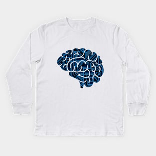 Cybernetic Brain Kids Long Sleeve T-Shirt